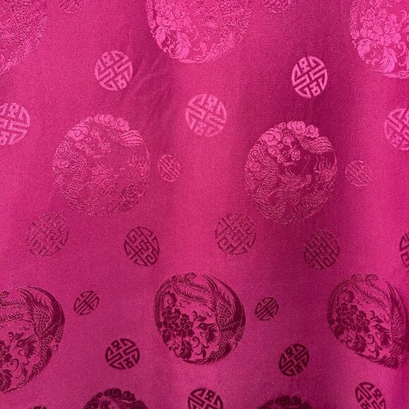 Begonia Vintage Mens Shirt Size XXL Pink Embossed Rare Casual Pure Silk - Picture 6 of 12